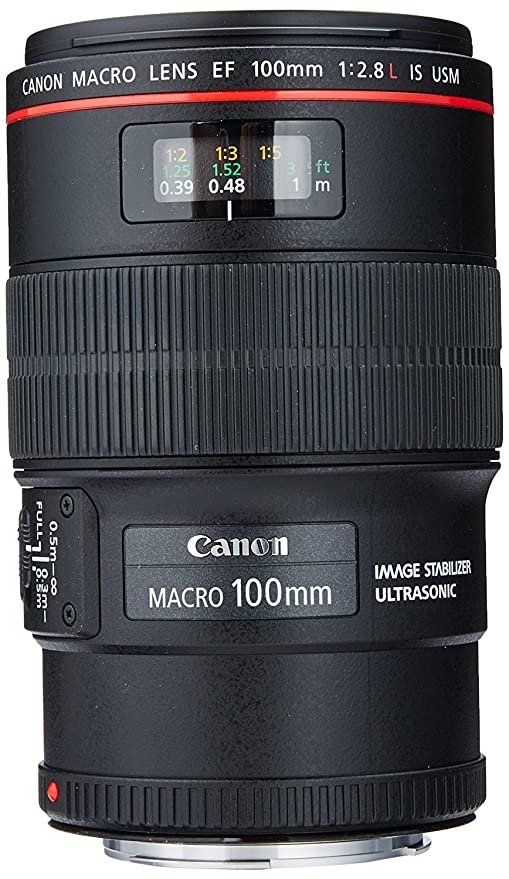 कैनन डीएसएलआर कैमरे के लिए प्रयुक्त कैनन ईएफ 100 मिमी एफ/2.8 प्राइम लेंस