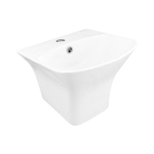 Parryware Half Pedestal Rectangle Shaped White Basin Area Aster C8930