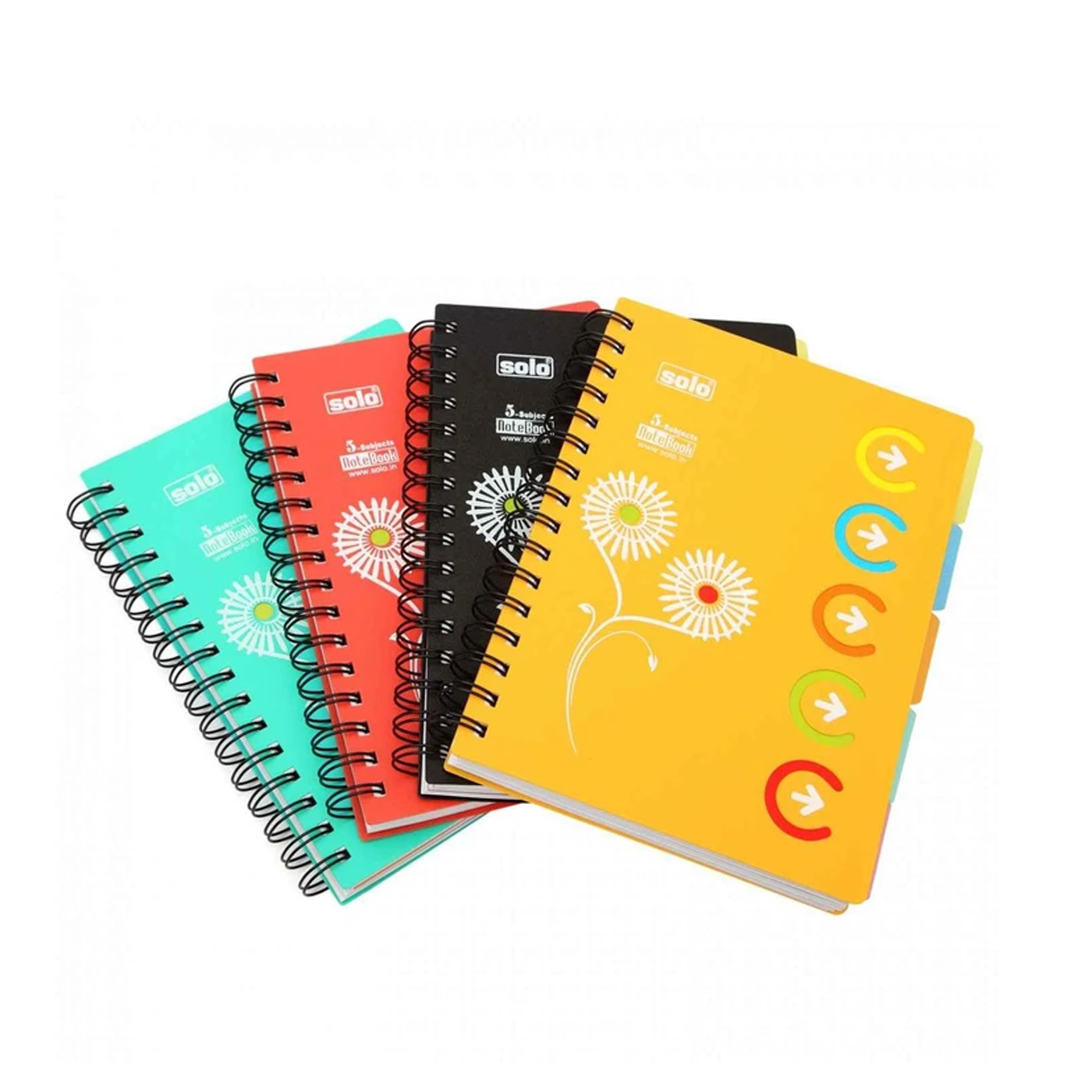 Solo NA 553 5-Subject Note Book Pack of 4 