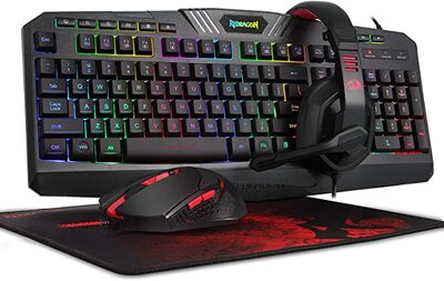 Redragon S101 Wired RGB Backlit Gaming Keyboard And Mouse Black
