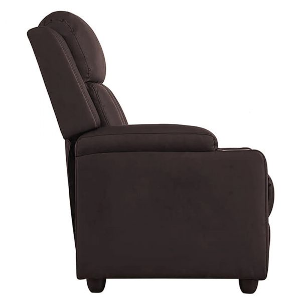 Detec™ Classy 1 Seater Manual Recliner With Cupholders Brown Colour