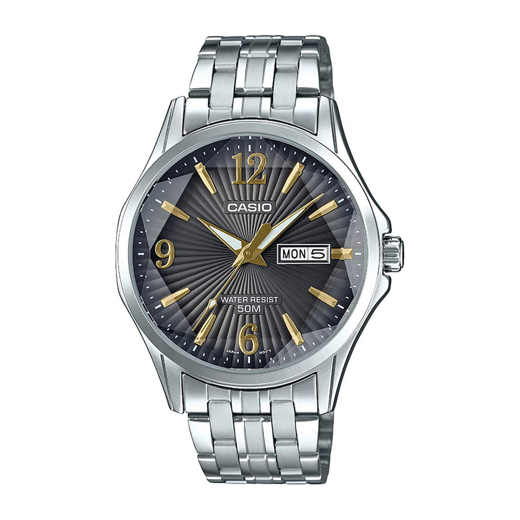 Casio Enticer Men Analog Grey Dial Men's Watch MTP E120DY 1AVDF A1556