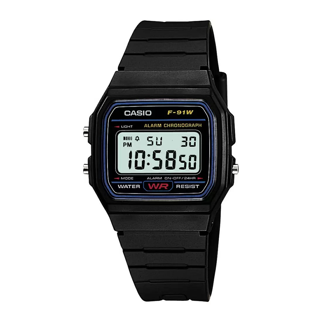 Casio Youth F 91W 1Q D002 Black Digital Unisex Watch