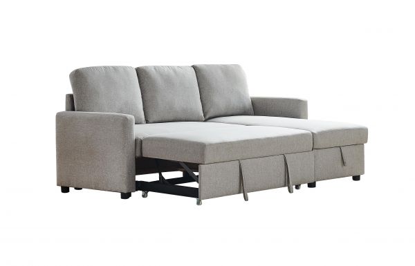 Detec™Corner Sofa Grey and Sofa Bed With Storage