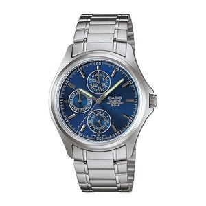 Casio Enticer MTP 1246D 2AVDF A387 Silver Blue Multi Dial Men's Watch