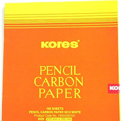 Kores Pencil Carbon Paper 5010 White 210 x 330 Mm Pack Of 2