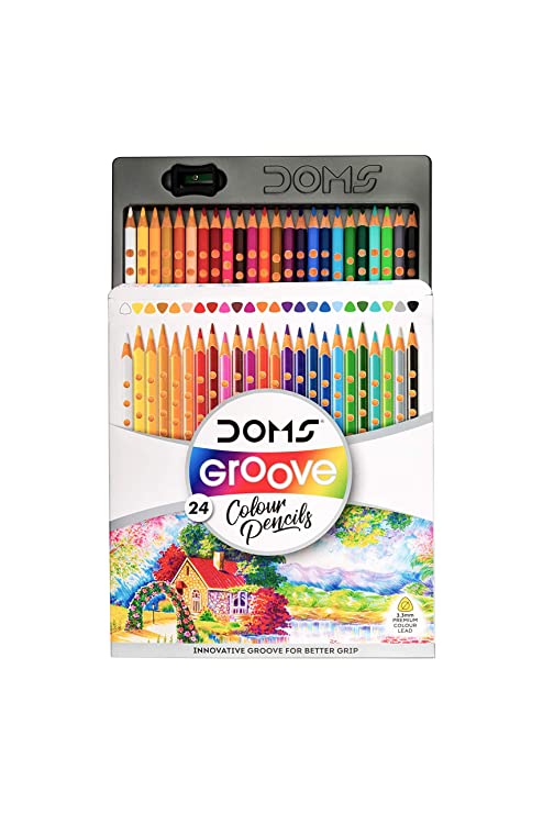 Doms Groove Color Pencils 24 Shades Pack of 20