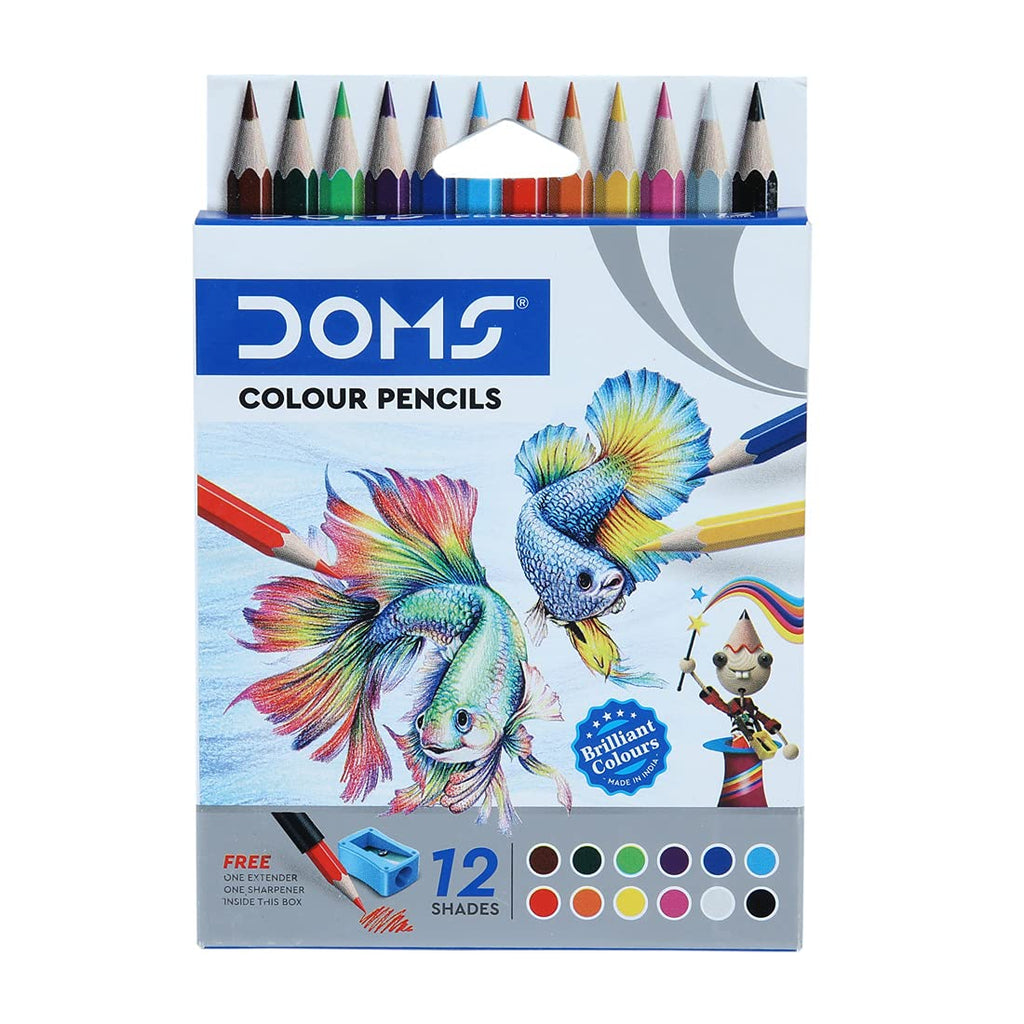 Doms Color Pencils 12 Colors Half ( Pack of 20)
