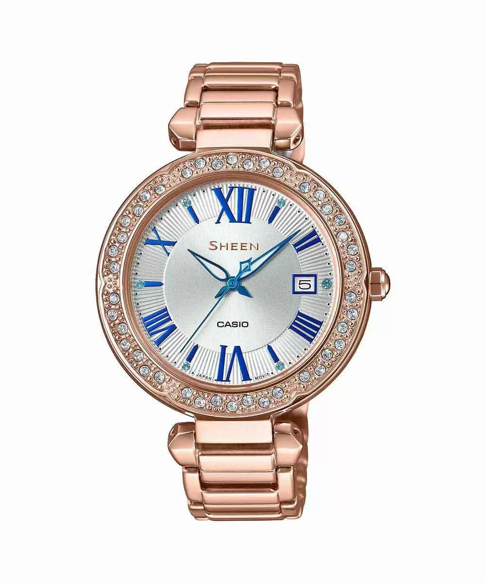 Casio Sheen SHE 4057PG 7AUDF SH210 Pink Gold IP Women's Watch