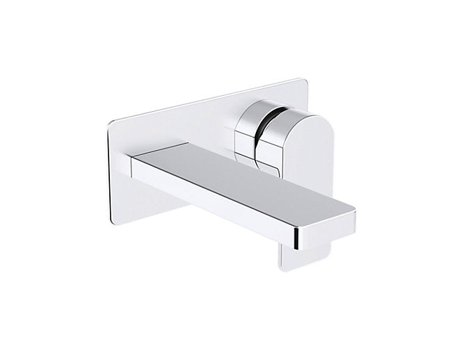 Kohler PARALLEL K-23486IN-4ND-CP Single-control wall mount basin faucet trim in polished chrome