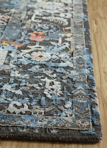 Jaipur Rugs Blithe Wool And Bamboo Silk Material Hand Knotted Weaving BlueBell
