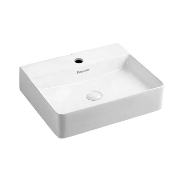 Parryware Table Top Rectangle Shaped White Basin Area Imperial C891M