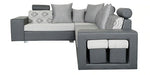 गैलरी व्यूवर में इमेज लोड करें, Detec™ Hansjörg 7 Seater Corner Sofa - Grey Color
