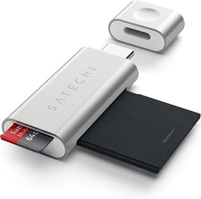 Satechi Aluminum Type-C Micro/SD Card Reader - Compatible with 2018 MacBook Air, 2018 iPad Pro, 2016/2017/2018 MacBook