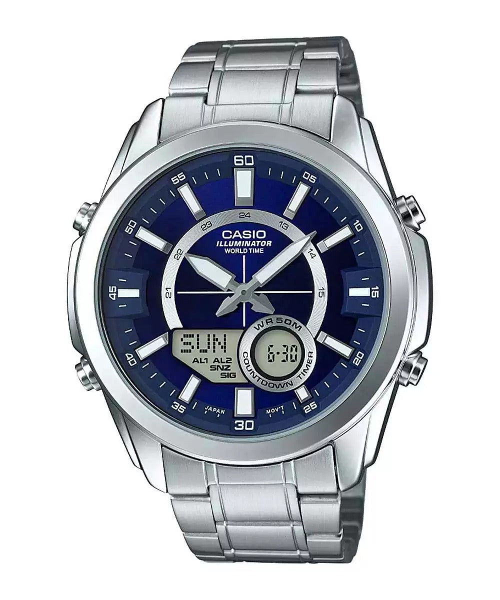 Casio Enticer Men Analog Digital Blue Dial Men's Watch AMW 810D 2AVDF A1217