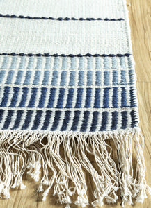 Jaipur Rugs Aqua Wool Material Mild Coarse Texture 4x6 ft  Pastel Blue