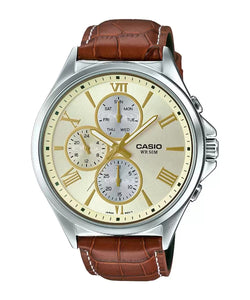 Casio Enticer Men MTP E316L 9AVDF A1412 FB Leather Brown Men's Watch