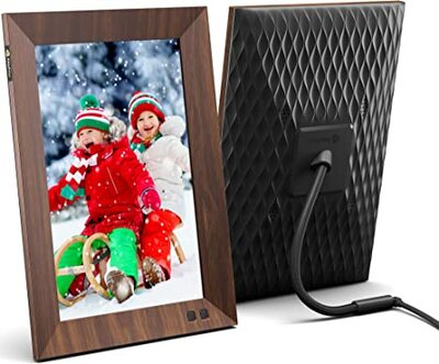 Nixplay 10.1 Inch Smart Digital Photo Frame With WiFi W10F Wood Effect
