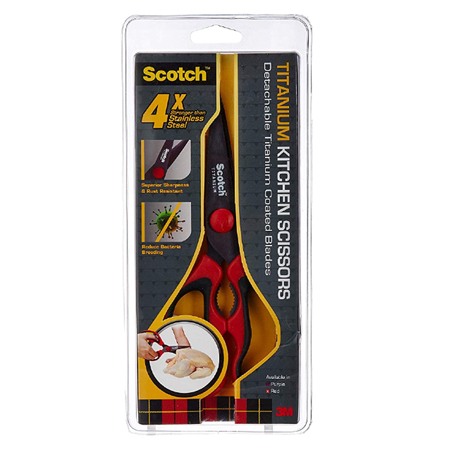 Detec™ 3M Scotch Titanium kitchen Scissor (Pack of 3)