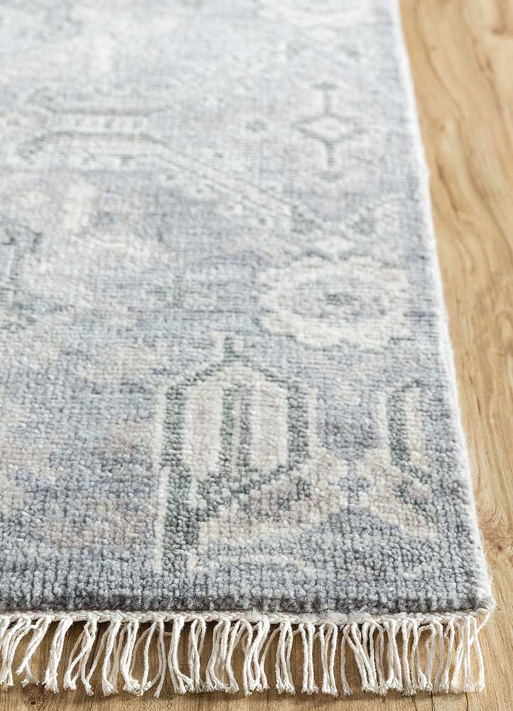 Jaipur Rugs Eden Wool Material Hand Knotted Weaving 5x8 ft BlueBell