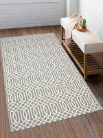 Load image into Gallery viewer, Saral Home Detec™ Beige Geometric Pattern Pure Cotton Yarn Rug- 90x150 Cm
