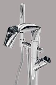Queo Free Standing Single Lever Bath & Shower Mixer with Handshower