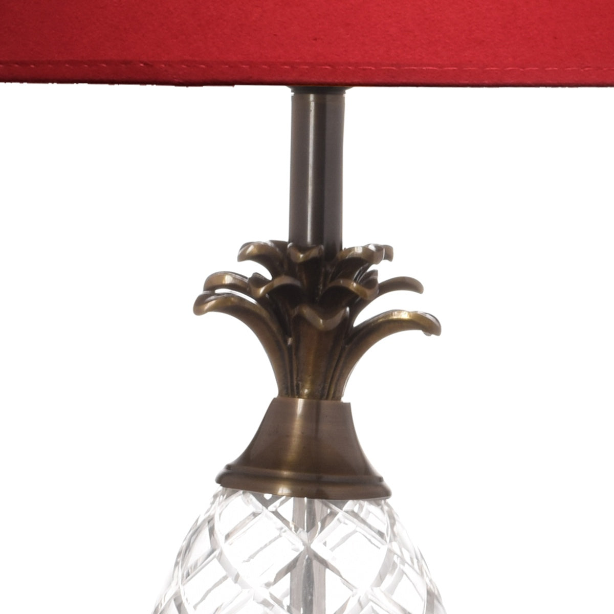 Detec Maroon Brass Table Lamp