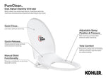 Load image into Gallery viewer, Kohler Pureclean Manual cleansing bidet seat in white (oval)
