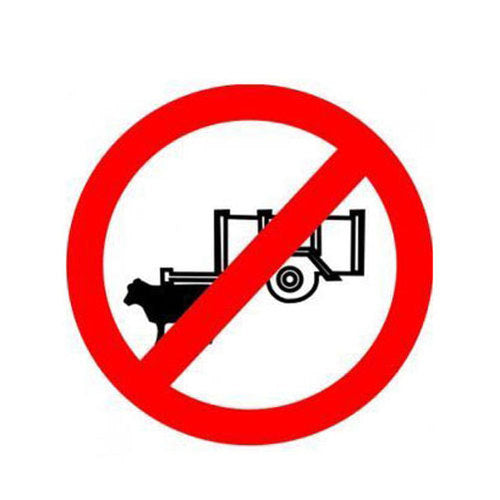 Detec™ Bull Lock Cart Prohibited Sign Board