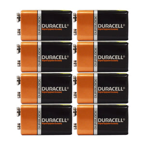 Duracell MN1604 9V Volt 6LR61 Duralock Coppertop Alkaline Batteries , Total 8 Cell