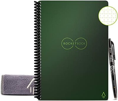Rocketbook Smart Reusable Notebook Dot Grid Eco Friendly Green Cover