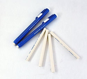 Detec™  STAEDTLER Stick Eraser Set - Mars plastic 528 50 Propelling Graphite Stick Eraser 2pieces + REFILLS 4pieces / Solid eraser Pack of 5