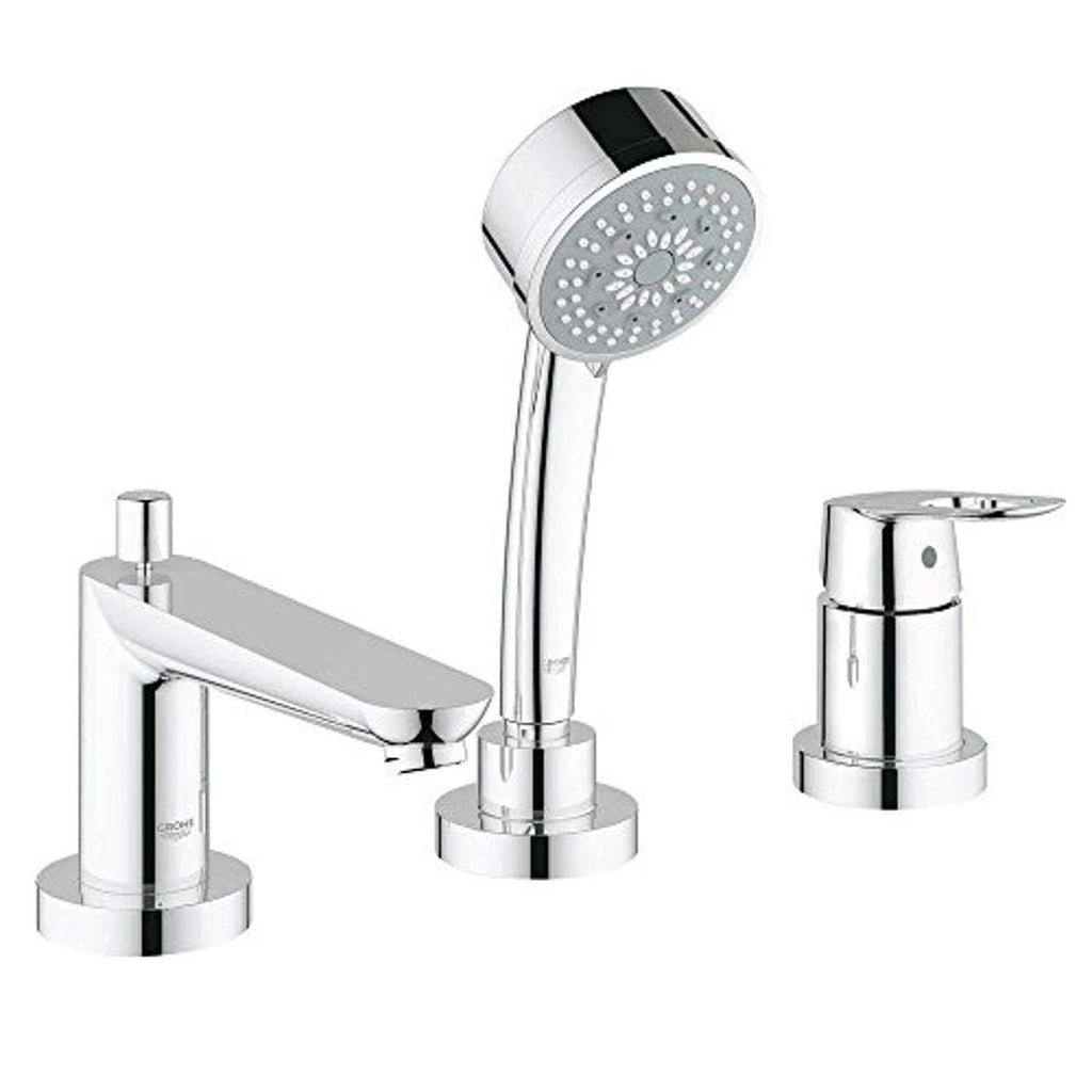 Grohe Bauloop 3 Hole Roman Tub Faucet In Starlight Chrome