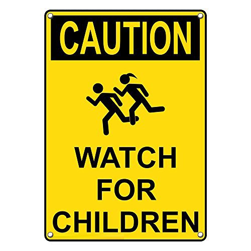 बच्चों के लिए डिटेक™ सावधानी घड़ी साइन बोर्ड