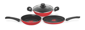 Pigeon Alba 4 PC Non Stick Cookware Set- Red