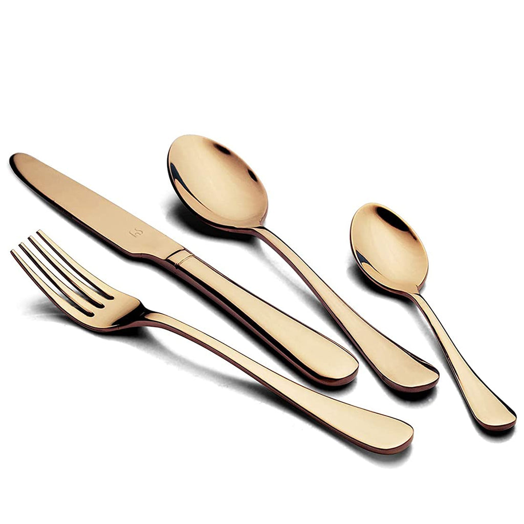 Detec™ FNS Rosella Rose Gold Stainless Steel Cutlery Set-24 Piece