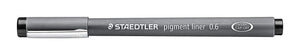 Detec™ स्टैडलर पिगमेंट लाइनर, 0.6 मिमी, काली स्याही (308-0.6)