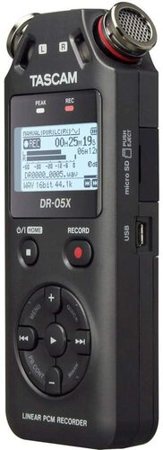 टैस्कम DR-05X स्टीरियो हैंडहेल्ड डिजिटल ऑडियो रिकॉर्डर