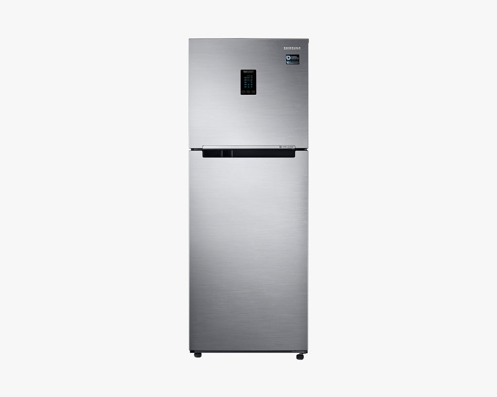 Samsung 324l Twin Cooling Plus Double Door Refrigerator Elegant Inox Rt34t4513s8