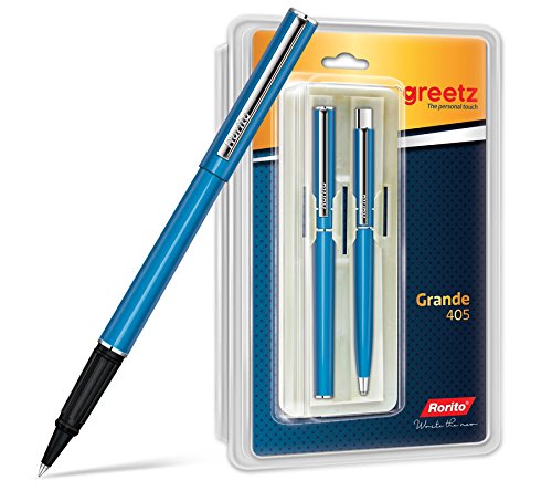 Detec™ Rorito Grande 405 Ball Pen and Roller Pen (Blue)  (Pack of 5)