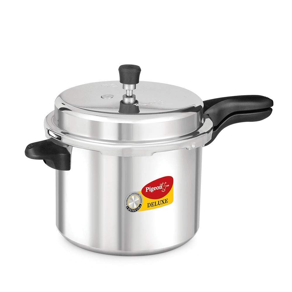 Pigeon by Stovekraft Deluxe Aluminium Pressure Cooker, 7.5 litres