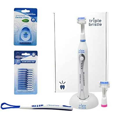 Triple Bristle Original Sonic Toothbrush Rechargeable 31,000 VPM Tooth Brush