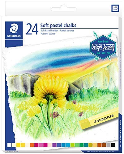 Detec™ Staedtler Karat Premium Quality Soft Pastel Chalks, Pack of 24 (Multicolor)