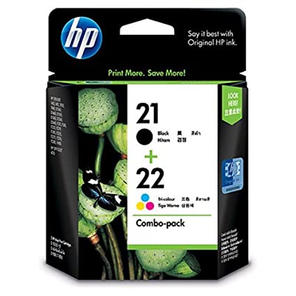 HP 21/22 कॉम्बो पैक इंक कार्ट्रिज (काला/त्रि-रंग)