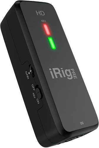 IK Multimedia iRig Pre HD Digital Microphone Interface for iPhone iPad and Mac/PC