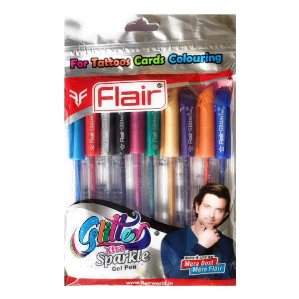 Detec™ Flair Glitter Gel Pen Set (Pack of 2)