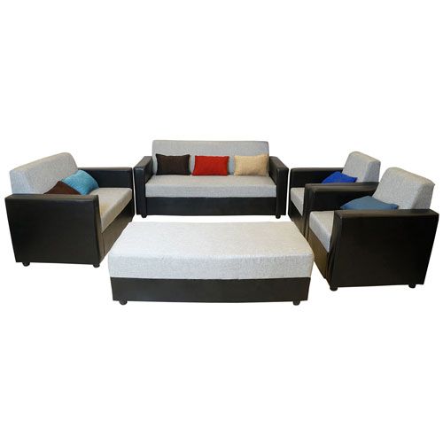 Detec™Brazil Diwan Sofa Set With Upholstery Multicolor Pillows
