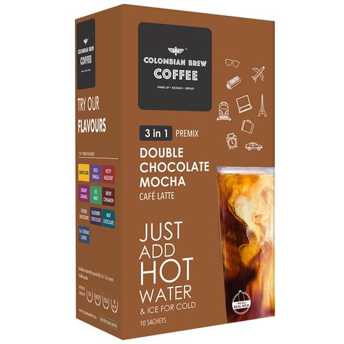 Colombian Brew Instant Coffee 3 in 1 Double Chocolate Mocha (Pack Of 2)