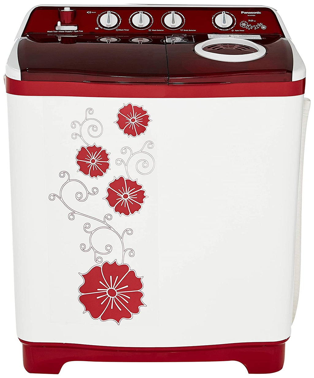 Panasonic 7 Kg Semi-automatic Top Loading Washing Machine Na-w70g4rrb Red