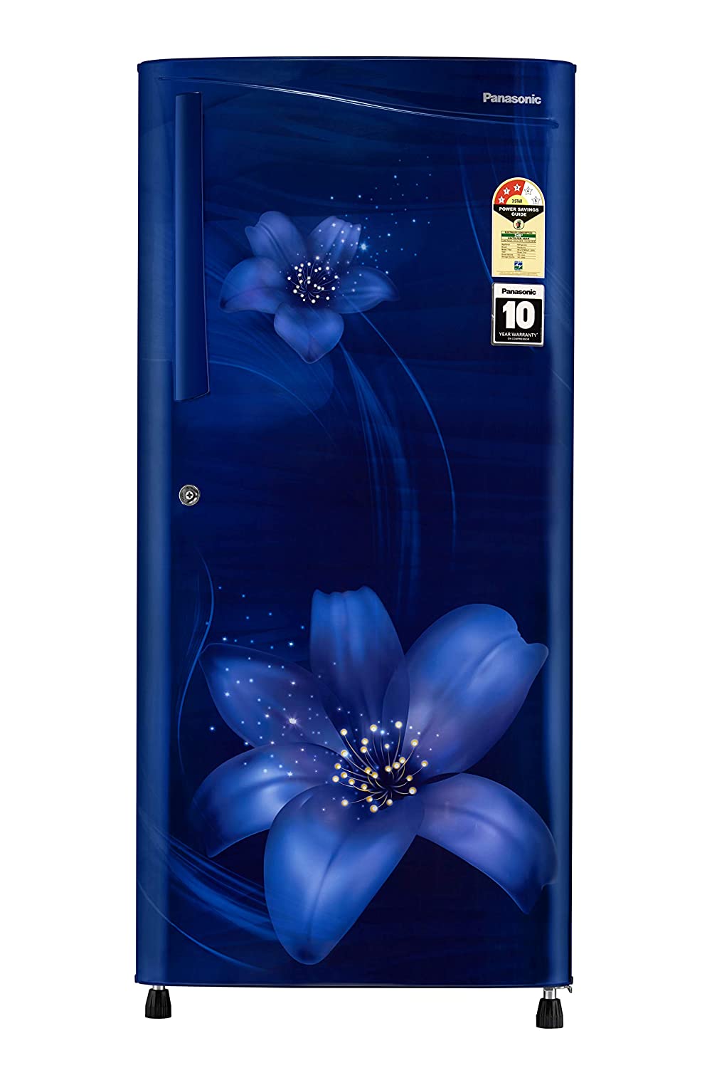 Panasonic 194 L 3 Star Inverter Direct-cool Single Door Refrigerator Nr-a193vfax1 Blue Floral